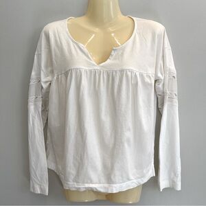 AB:  Madewell Top Women’s S Cotton Peasant Blouse White Elegant Shirt